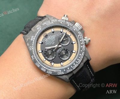 High Quality Replica Rolex Cosmograph Daytona Different Colors Strap 2-Tone Face Dial High-composite Carbon Fiber Fashion Watch 40*12.4mm